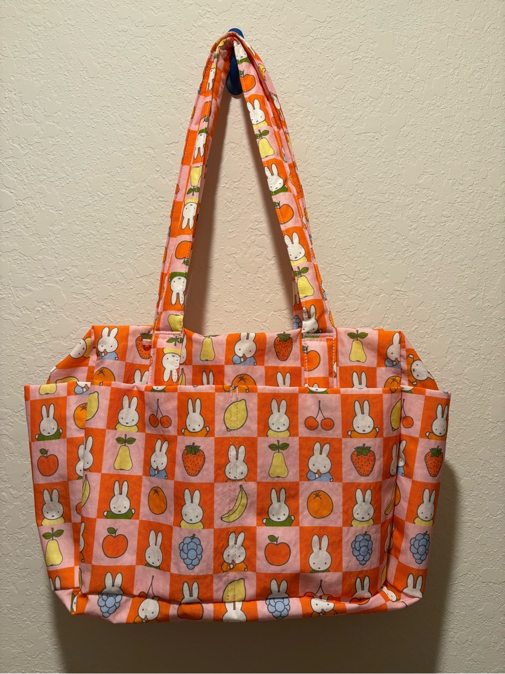 Baggu Miffy Everyday Cloud Bag-Fruit Checkered